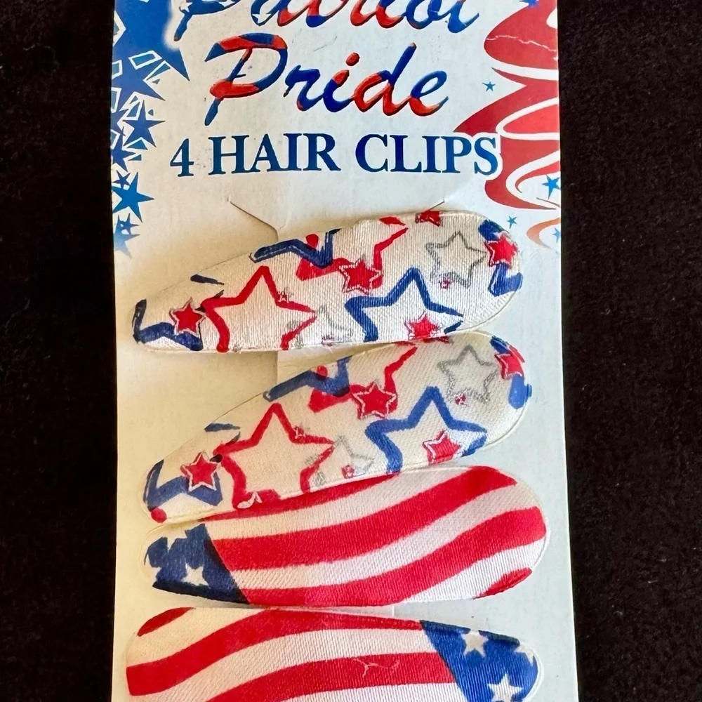 Kids Hair Accessories Set - Blue, Red, White